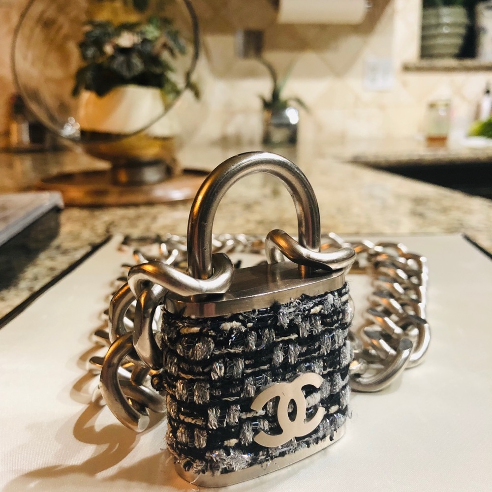 Chanel lock necklace